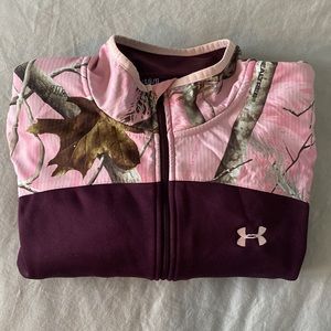 RealTree X Under Armor Martin and pink camoflauge quarter zip pullover